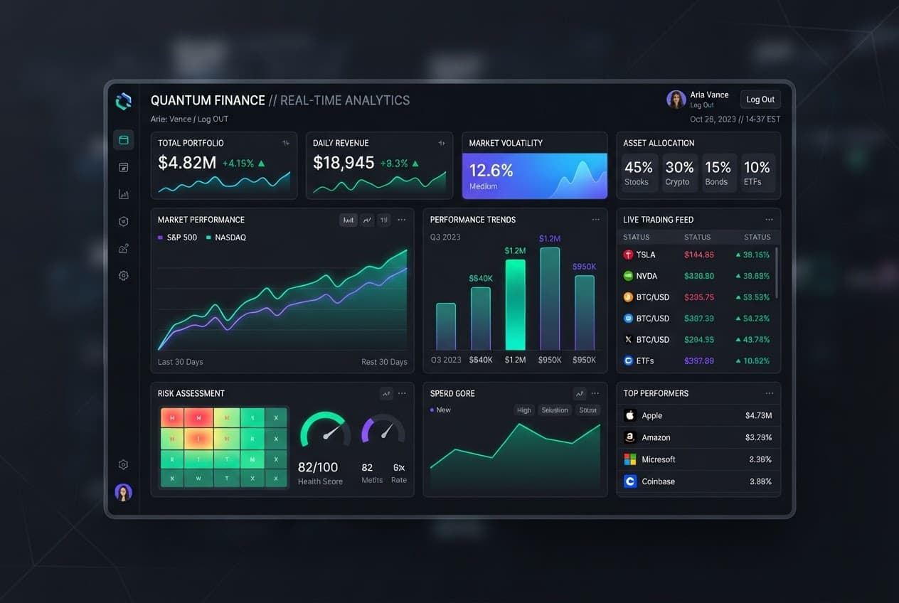 Fintech dashboard project preview